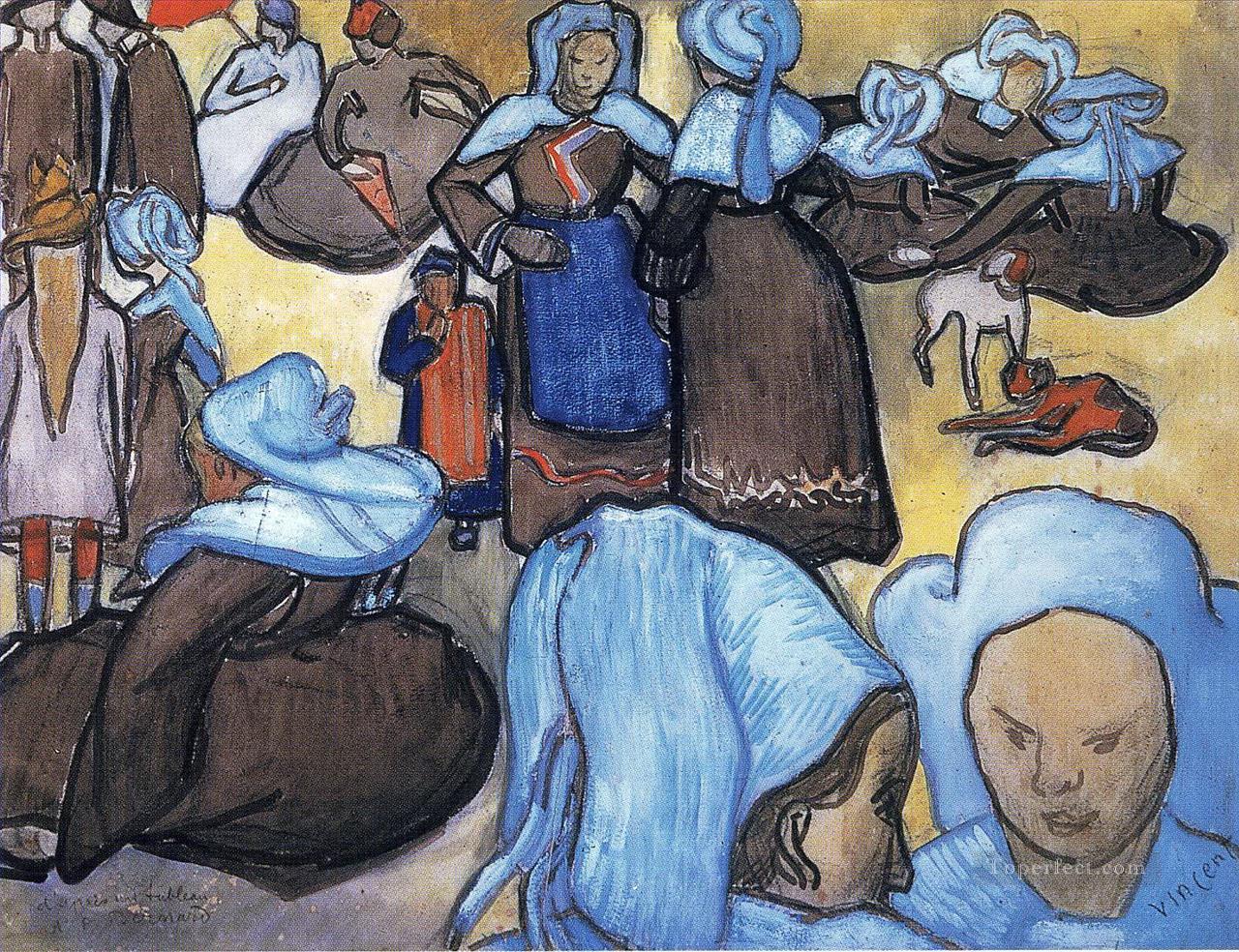 Breton Women Vincent van Gogh Oil Paintings